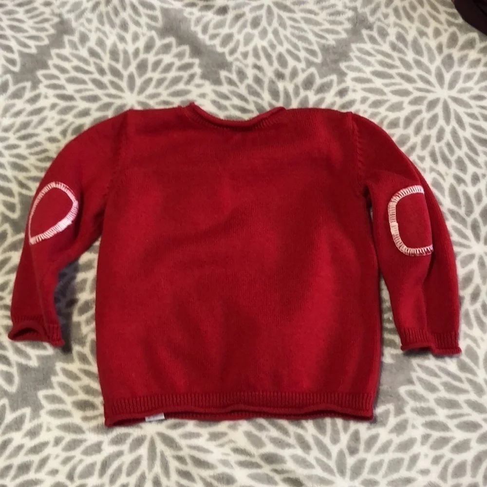 Burt’s Bees baby 6-9 months red sweater and long sleeve onesie